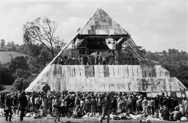 The very first Pyramid Stage at Glastonbury in June 1971, as designed by Bill Harkin