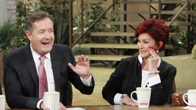 Piers Morgan and Sharon Osbourne on The Talk in 2013