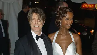 David Bowie and wife Iman at the 2003 Met Gala