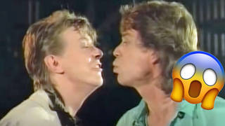 David Bowie and Mick Jagger in the much-mocked Dancing In The Street video