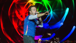 Chris Martin from Coldplay at Glastonbury Festival 2016 - Day 3