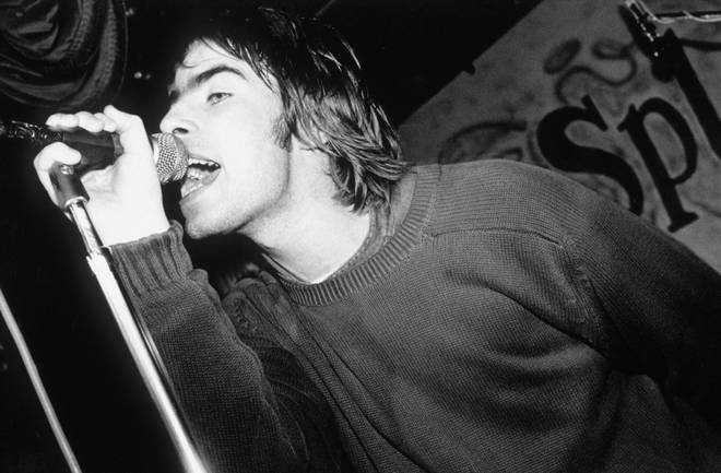 Oasis performing at the Water Rats club, London, in January 1994