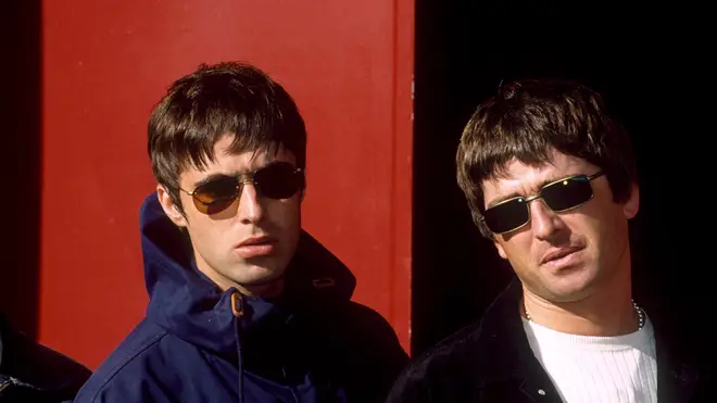 Oasis frontman and guitarist Liam And Noel Gallagher in 1997