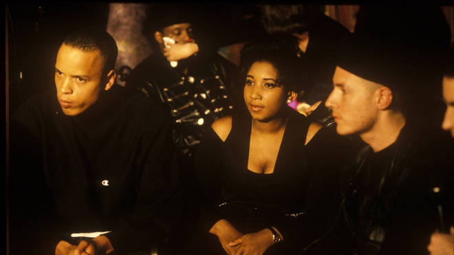 Mushrrom, Shara Nelson and 3D on the set of the short-lived TV show Friday At The Dome in May 1991