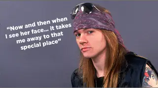Axl Rose and one of his best-known lyrics. But which song is it from?