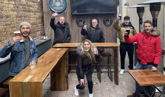 The Chris Moyles Show toasts pubs opening in England