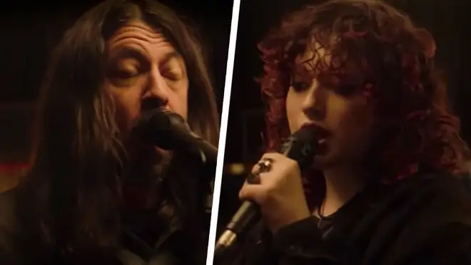 Dave Grohl and daughter Violet perform X’s Nausea on Kimmel