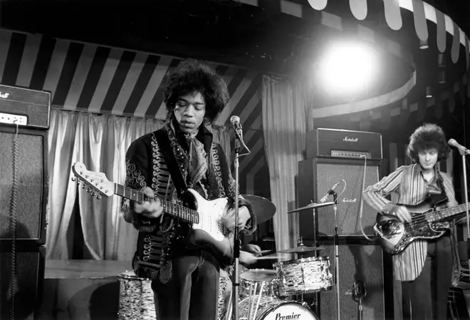 The Jimi Hendrix Experience filmed at the Marquee Club for German TV in March 1967