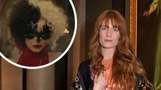 Florence Welch with Emma Stone as Cruella inset