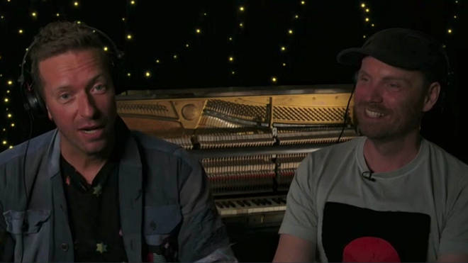 Coldplay's Chris Martin and Johnny Buckland speak to Chris Moyles