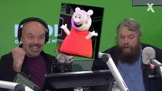 Dominic Byrne and Brian Blessed do their Peppa Pig voices