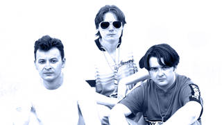 Manic Street Preachers at the Phoenix Festival on 19 July 1996:  James Dean Bradfield, Nicky Wire and Sean Moore