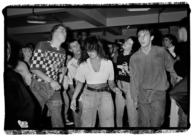 Bez joins the throng at The Haçienda on 6 July 1988.