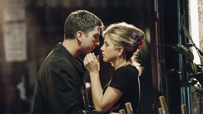 David Schwimmer and Jennifer Aniston star in Friends season 2