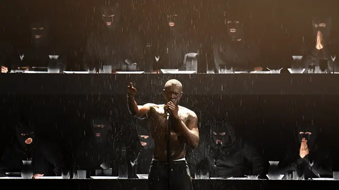 Stormzy performs at the BRIT Awards 2018