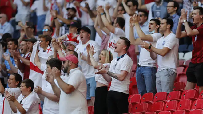 An England fan was rushed to hospital during the team's Croatia match yesterday