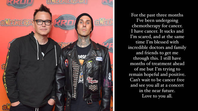 Travis Barker says he’ll be with Mark Hoppus ‘every step of the way’ after cancer diagnosis
