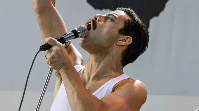 Rami Malek as Freddie Mercury in the film Bohemia Rhapsody