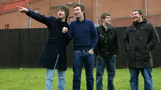Arctic Monkeys outside their show at Glasgow's Carling Academy, 27 January 2006