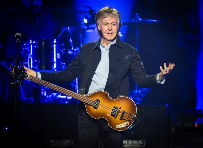 Paul McCartney performing at The O2 Arena in December 2018