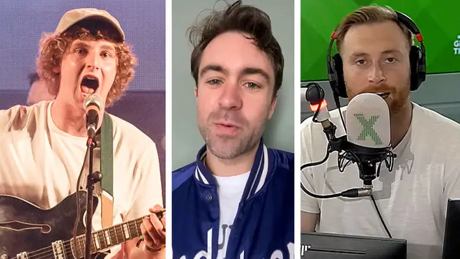 The Snuts frontman Jack Cochrane, The Vaccines frontman Justin Young and Radio X DJ Toby Tarrant