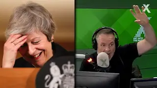 Chris Moyles reacts to Prime Minister Theresa May's cricket analogy on The Chris Moyles Show
