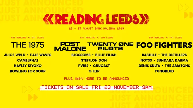 Reading and Leeds festivals 2019 poster