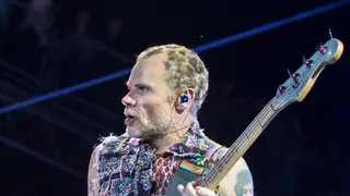 Red Hot Chili Peppers bassist Flea performs at Bonnaroo Music and Arts Festival 2017