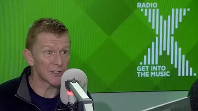 Tim Peake appears on The Chris Moyles Show