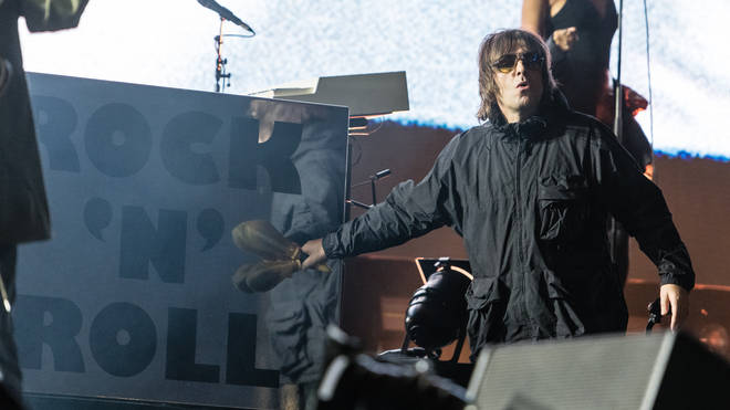Liam Gallagher performs on stage at during Isle Of Wight Festival 2021