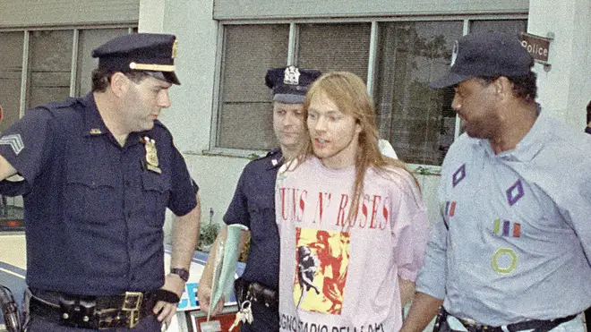 Axl Rose is arrested, 1992