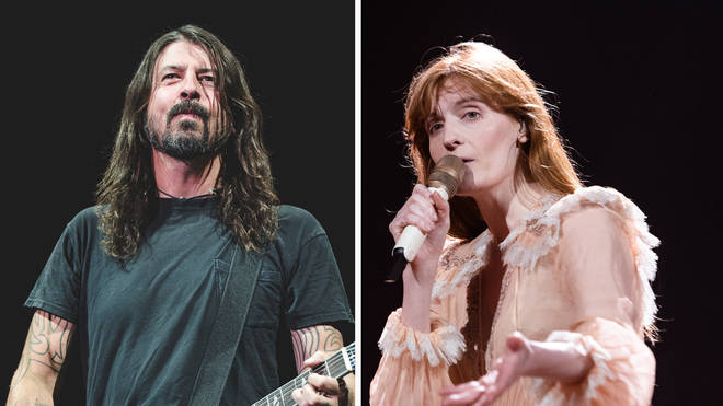 Foo Fighters' Dave Grohl and Florence Welch of Florence + The Machine