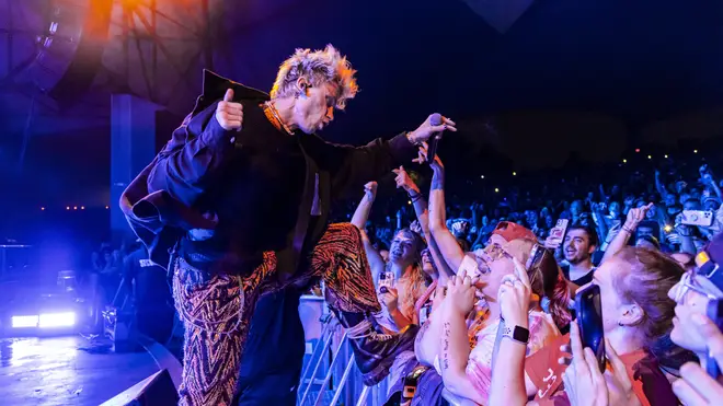 Machine Gun Kelly in concert in 2021