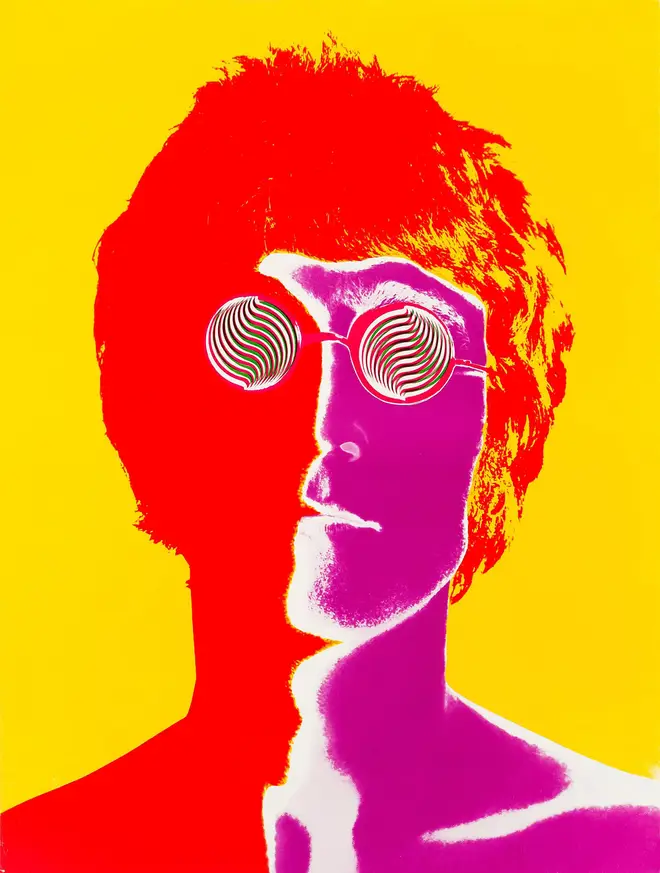 The classic photo of John Lennon in the psychedelic era - taken by Richard Avedon in August 1967