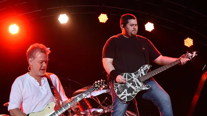 Eddie Van Halen and his son in 2015