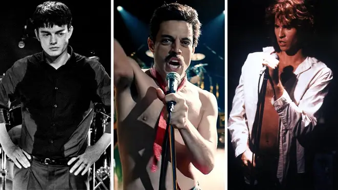 Sam Riley in Control, Rami Malek in Bohemian Rhapsody and Val Kilmer in The Doors
