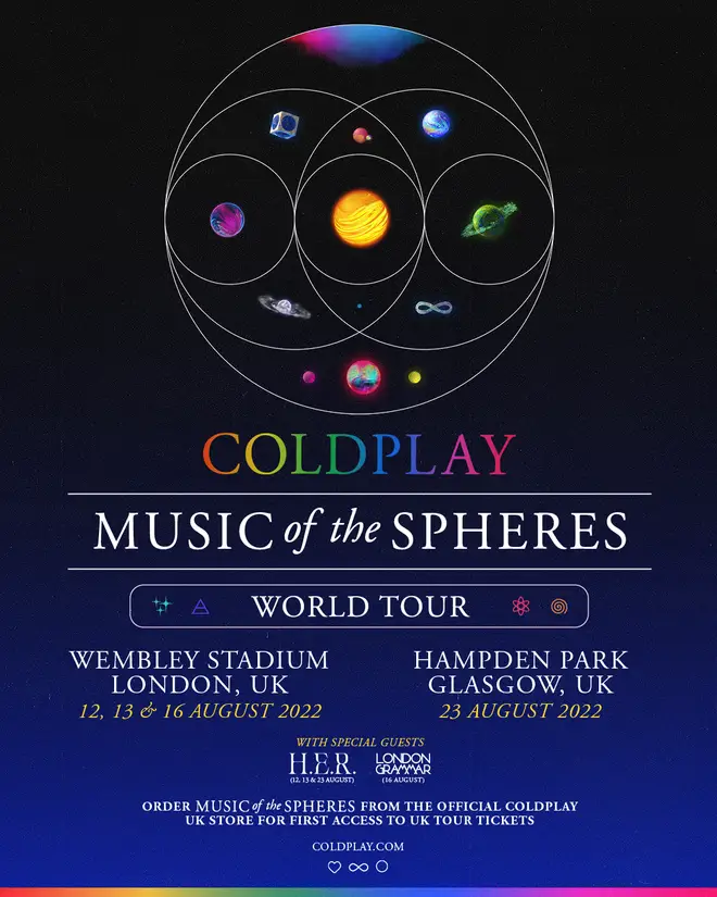 Coldplay - Music Of The Spheres World Tour poster