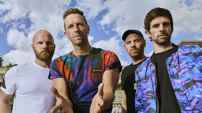 Coldplay's Will Champion, Chris Martin, Jonny Buckland and Guy Berryman