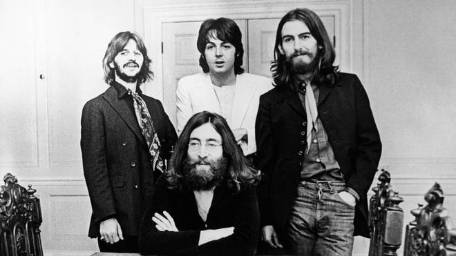 The Beatles at their final photo session together on 22 August 1969