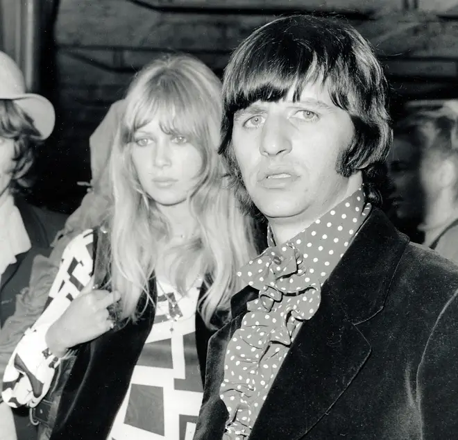 Ringo Starr returns from a trip to California on 18 June 1968. WIth him is Patti Harrison.