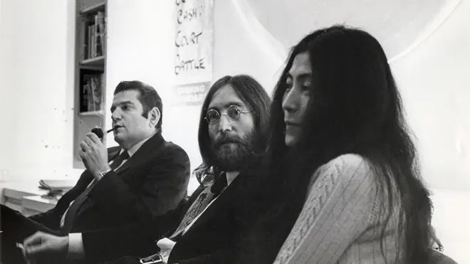 John and Yoko with manager Allen Klein in 1969.