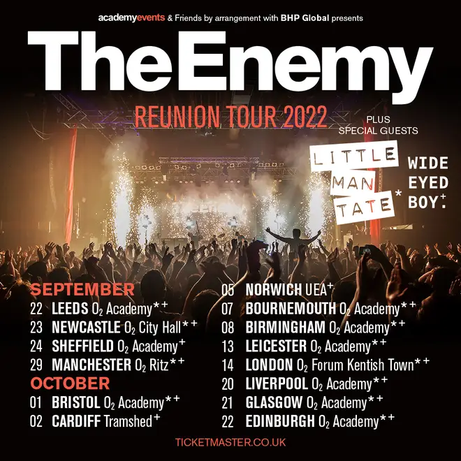 The Enemy - 2022 tour poster