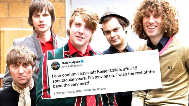 The original line-up of Kaiser Chiefs in 2005: Andrew "Whitey" White, Nick Hodgson, Ricky Wilson, Nick "Peanut" Baines and Simon Rix.