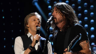 Paul McCartney and Foo Fighters' Dave Grohl at the Rock and Roll Hall Of Fame Induction ceremony