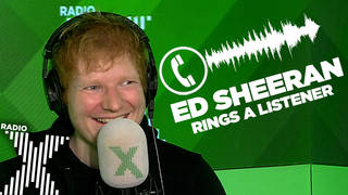 Ed Sheeran rings up a listener and tells a very NSWF joke