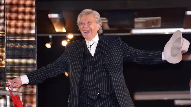 Lionel Blair leaves the Celebrity Big Brother house in January 2014