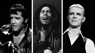Elvis Presley, Bob Marley and David Bowie