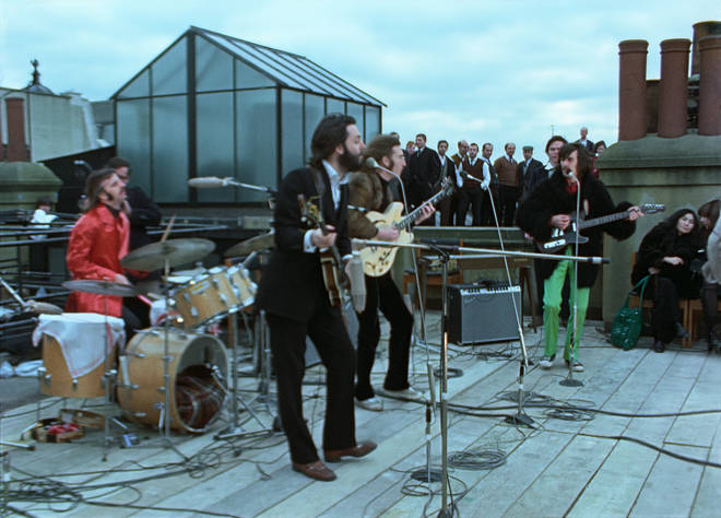 The climax of The Beatles&squot; Get Back documentary - the famous "rooftop" gig