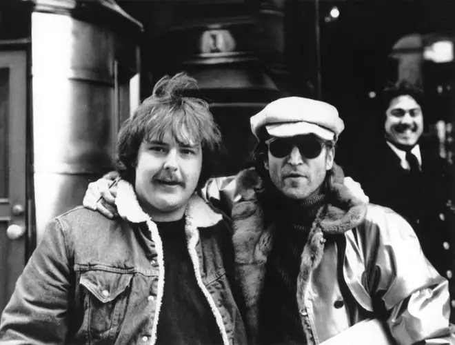 Paul Goresh with John Lennon in 1980: Goresh was one of the regular fans who would wait for the former Beatle outside his home and was there the night of the star's murder