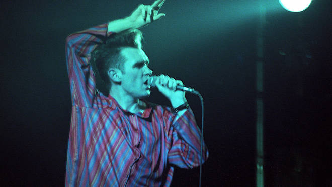 Morrissey performing with The Smiths in April 1985